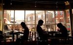 Laptops in coffee shop